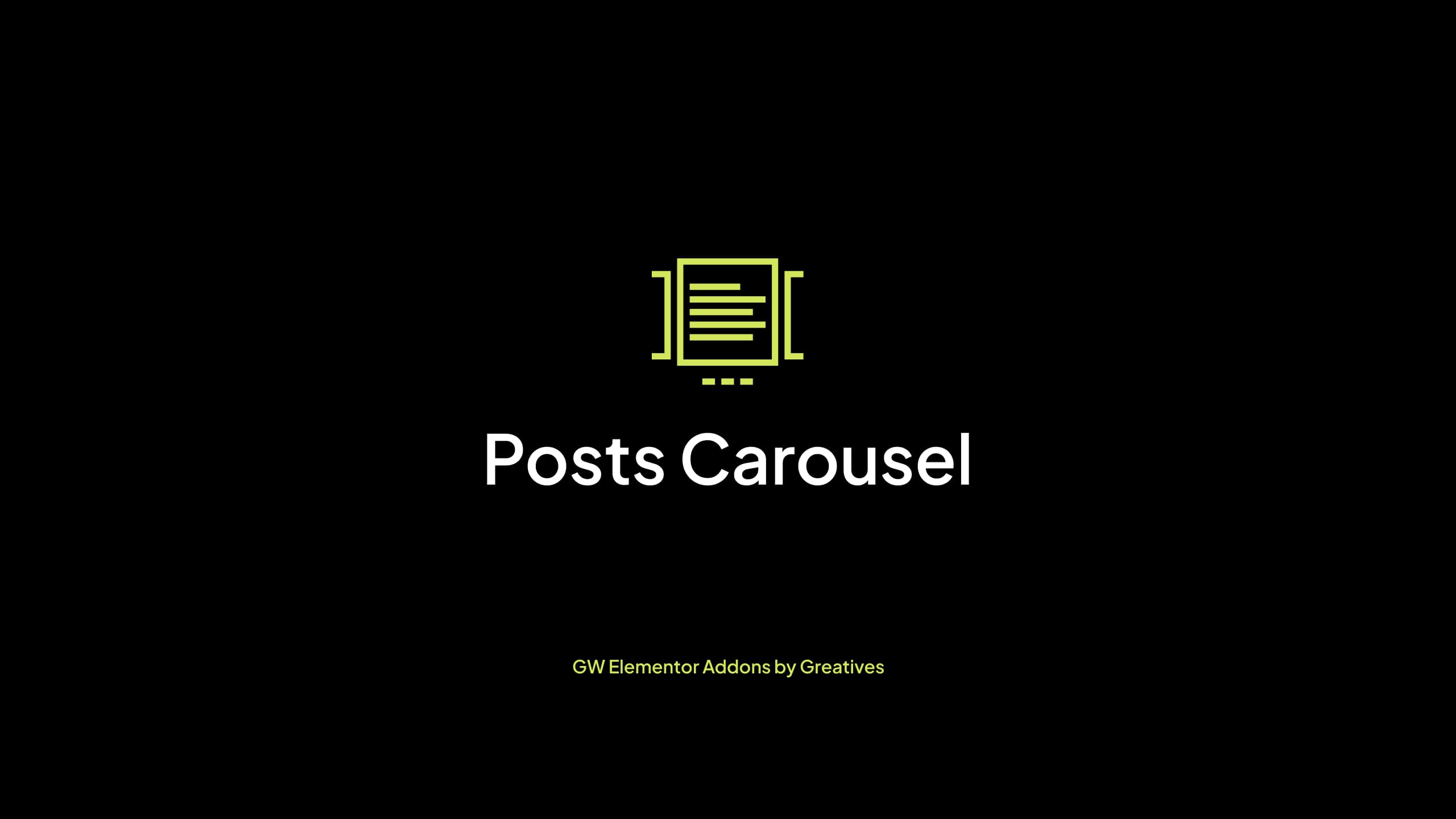 Posts Carousel Elementor Widget - GW Elementor Addons & Themes ...