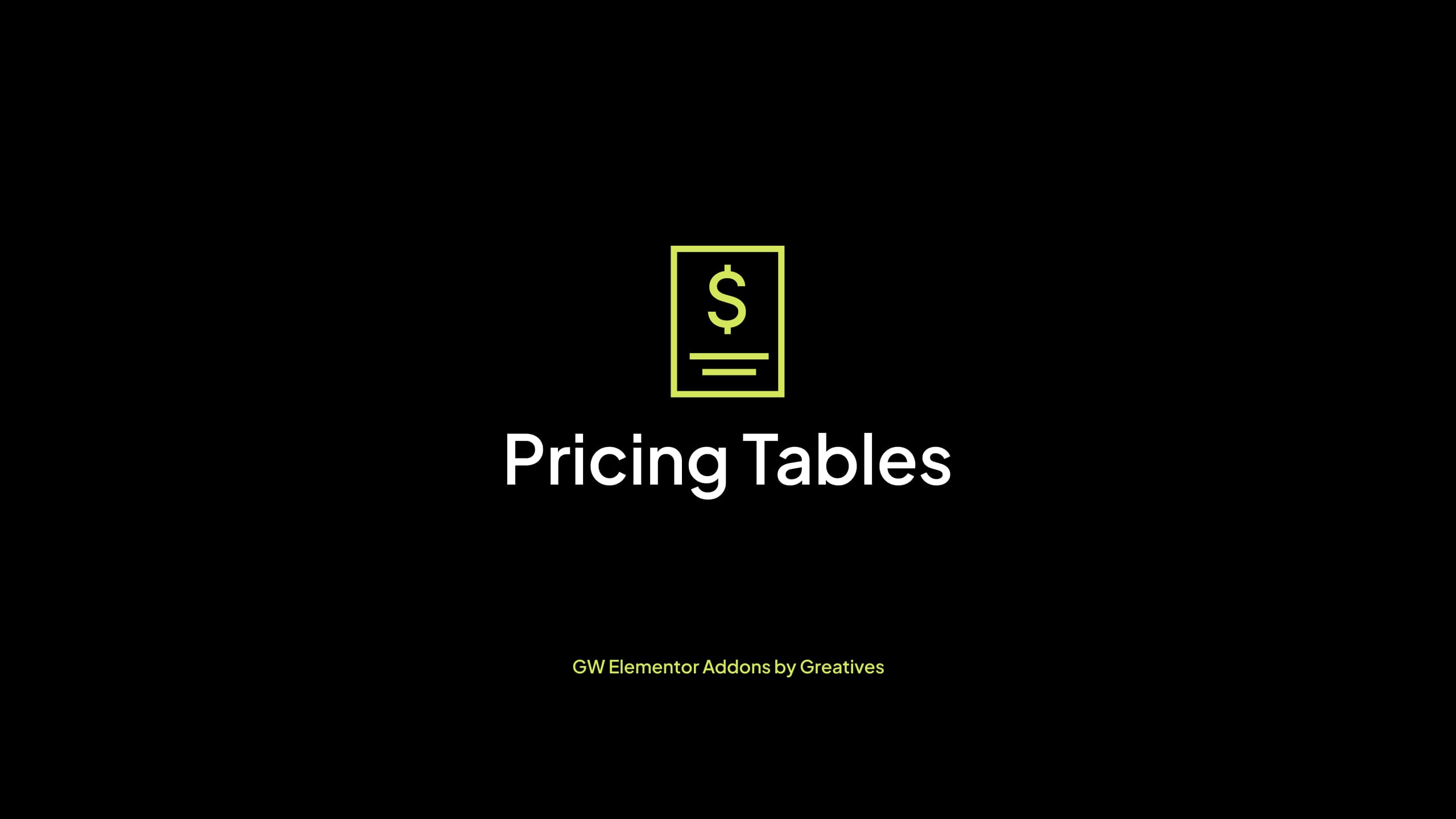 Pricing Table Elementor Widget - GW Elementor Addons & Themes Documentation