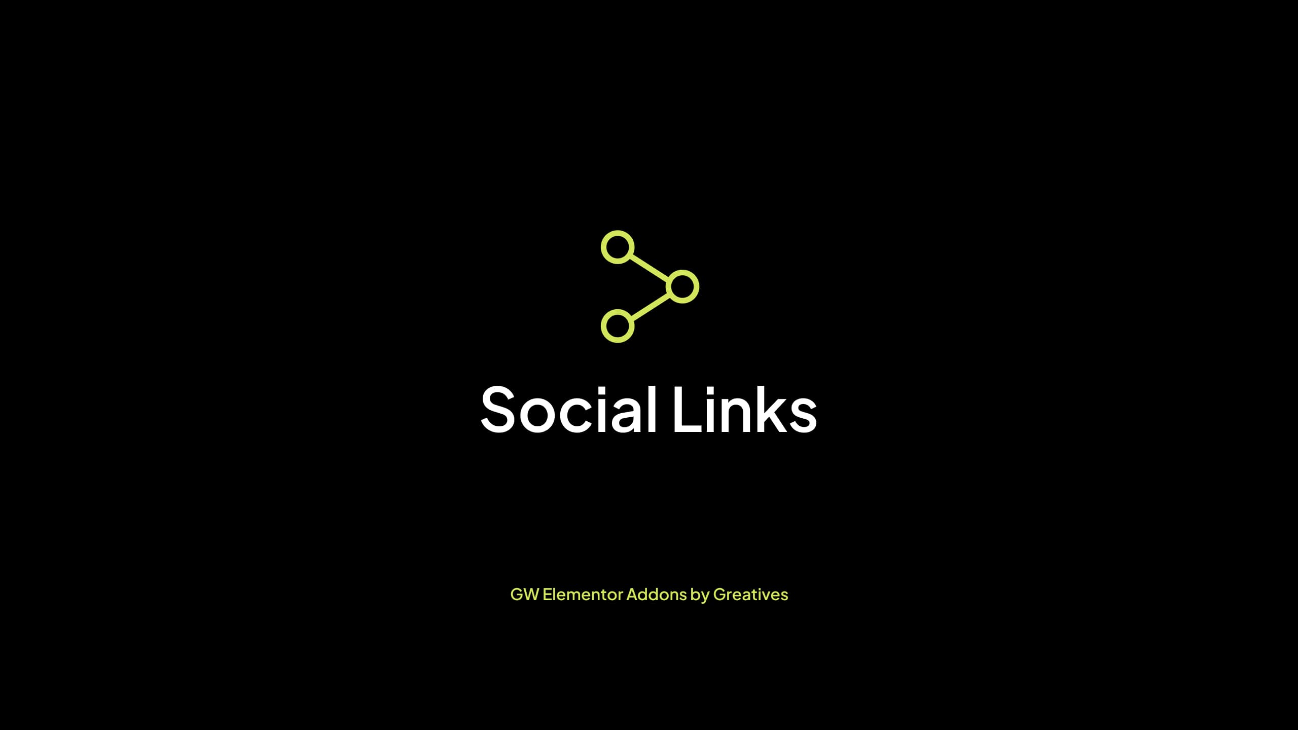 Social Links Elementor Widget - GW Elementor Addons & Themes Documentation